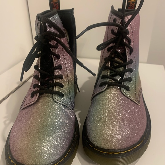 Doc Martens 1460 PASCAL RAINBOW GLITTER  BOOTS - Picture 2 of 6